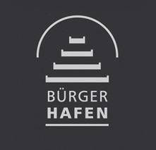 Bürgerhafen Logo schwarz weiß