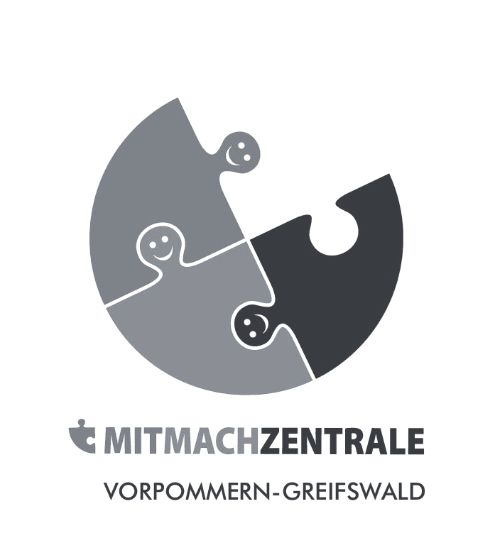 Mitmachzentrale Greifswald Logo schwarz weiß