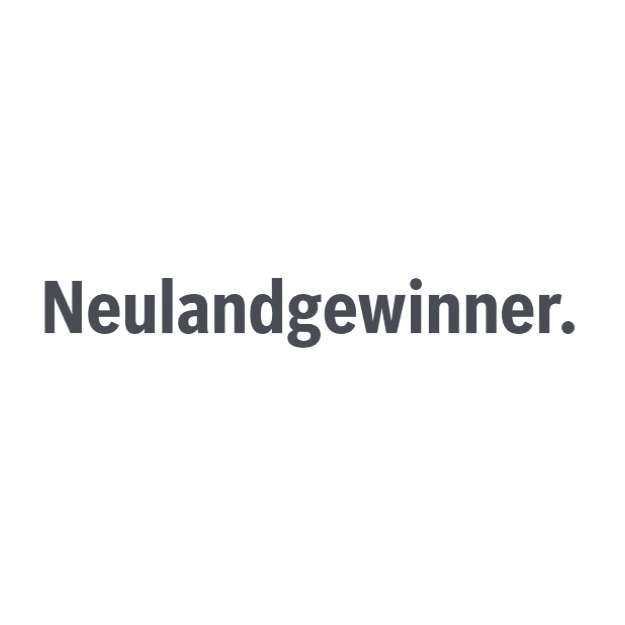 Neulandgewinner Logo schwarz weiß
