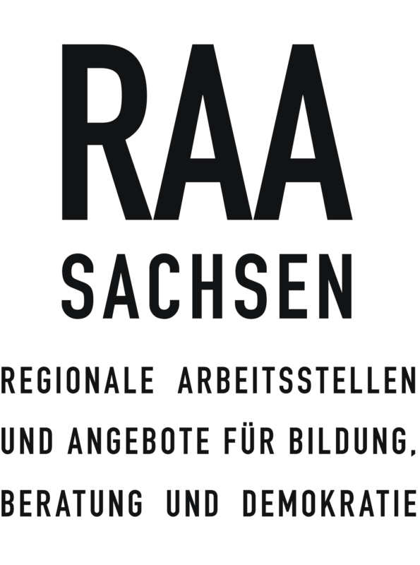 RAA Sachsen Logo schwarz weiß